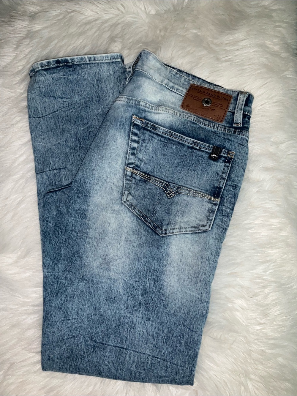 Blue Washed Men’s Jeans Buffalo David Bitton
